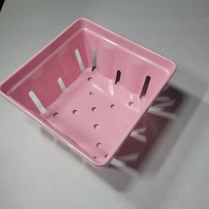 5" Berry Basket Fruit Box Tray Farmers Market Strawberry Bin cotton candy pink